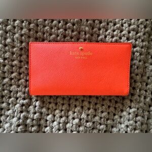 Orange Kate Spade Wallet